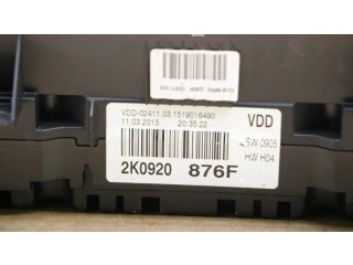 Přístrojová deska Volkswagen Caddy 2015 2K0920876F, 2K0920876F