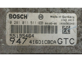 Блок управления двигателя 0281011511, 55195464 Alfa Romeo GT