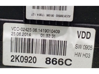 Přístrojová deska Volkswagen Caddy 2014 2K0920866C