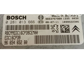 Блок управления двигателя 9663757980, 0281013666 Citroen C-Crosser