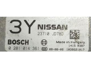Řídící jednotka 0281014361, 0281014361 Nissan Qashqai 2008