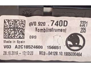 Панель приборов 6V0920740D, A2C18524600   Skoda Fabia Mk3 (NJ)       