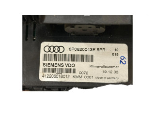 Блок управления климат-контролем 8P0820043E, 412206018012   Audi A3 S3 8P