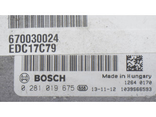 Блок управления двигателя 670030024, 0281019675   Maserati Quattroporte