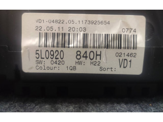 Спидометр (приборный щиток) 5L0920840H, VD104822   Skoda Yeti (5L)