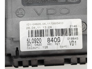 Geschwindigkeitsmesser Cockpit 5L0920840G, A2C53390106 Skoda Yeti (5L)