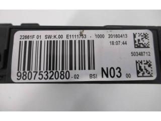 Блок предохранителей 9807532080, BSIN03 Peugeot 2008 I