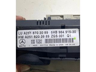 Блок управления климат-контролем A2518703089, A2518203989   Mercedes-Benz GL X164