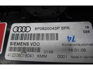 Блок управления климат-контролем 8P0820043P, 412206018041   Audi A3 S3 8P