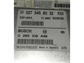 Блок управления АБС 0275456032, 0265109449 Mercedes-Benz A W168