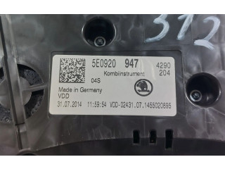 Панель приборов 5E0920947, 5E0920947   Skoda Octavia Mk3 (5E)       
