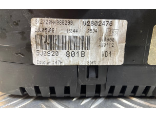 Панель приборов 5J0920801B, V2802476 Skoda Fabia Mk2 (5J)