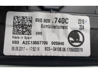 Панель приборов 6V0920740C   Skoda Fabia Mk3 (NJ)       