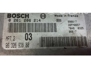 Блок управления двигателя 0261206214, 9632693880 Citroen Xsara