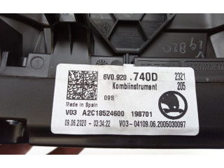 Панель приборов 6V0920740D, 6V0920740D   Skoda Fabia Mk2 (5J)       