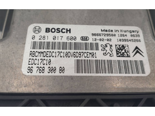 Блок управления двигателя 9666729580, 0281017600 Citroen Berlingo