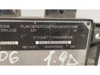 Řídící jednotka 9639587680, CENTRALITAMOTORUCE Peugeot 206+