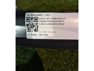 Блок управления климат-контролем 8P0820043BM, 8P0820043BM   Audi A3 S3 8P