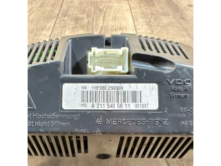 Přístrojová deska  Mercedes-Benz E W211 2004 A2115405611, 1100802500  