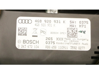 Přístrojová deska Audi A6 S6 C7 4G 2012 4G8920931K, 4G8920931K