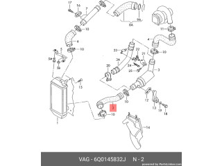 Интеркулер  6Q0145832J   Skoda Fabia Mk1 (6Y) 