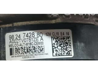 Генератор 9824742880, A002T0781ZE   Peugeot Partner III      