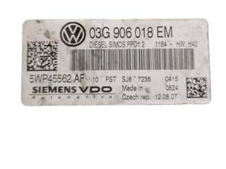 Блок управления двигателя 03G906018EM, 5WP45562AF Volkswagen PASSAT B6