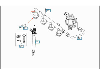 Vstřikovací lišta A2700780645, A2700701400 Mercedes-Benz GLA W156 270910