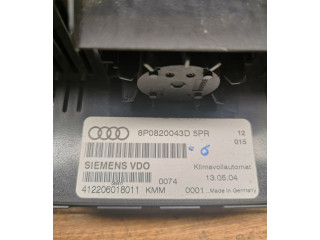 Блок управления климат-контролем 8P0820043D, 412206018011 Audi A3 S3 8P