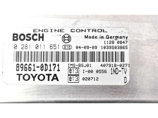 Řídící jednotka 89661-0D171, 89661-0D171 Toyota Yaris Verso 2004