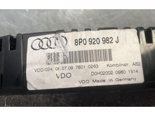 Панель приборов 8P0920982J   Audi A3 S3 A3 Sportback 8P       