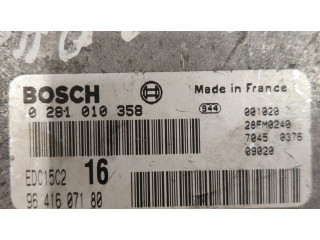 Блок управления двигателем Блок управления 0281010358, 9641607180 Citroen Xsara Picasso