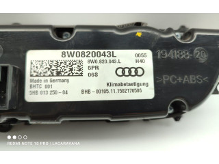 Блок управления климат-контролем 8W0820043L Audi A4 S4 B8 8K