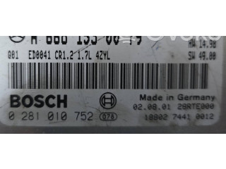 Řídící jednotka A6681530079, 0281010752 Mercedes-Benz A W168 2001