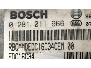 Блок управления двигателя 0281011966, 9662670780   Citroen C4 I