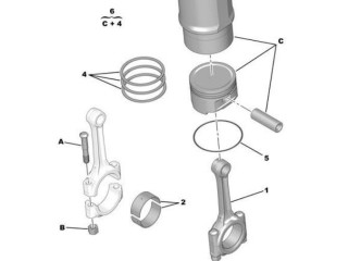 Поршень HFX (TU1A),HFX (TU1JP) 0111AR, 060373 Citroen C3