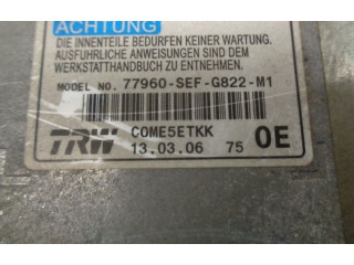 Блок подушек безопасности 77960SEFG822M1, C0ME5ETKK Honda Accord