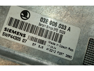 Блок управления двигателя 03E906033A, 5WP4430507 Skoda Fabia Mk1 (6Y)