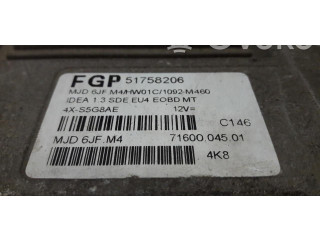 Блок управления двигателем Блок управления 51758206 Fiat Idea