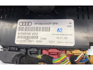 Блок управления климат-контролем 8P0820043P, 412206018041 Audi A3 S3 A3 Sportback 8P