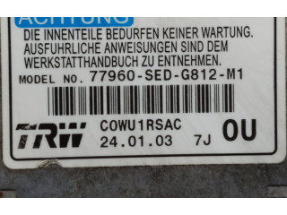 Блок подушек безопасности 77960SEDG812M1, C0WU1RSAC Honda Accord