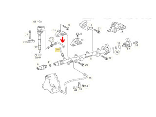 Магистральная трубка топлива     Mercedes-Benz C W202   