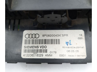 Блок управления климат-контролем 8P0820043K, 412206018029   Audi A3 S3 8P