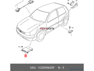 Блок подушек безопасности 1C0909605F, 1C0909605F   Skoda Superb B5 (3U)