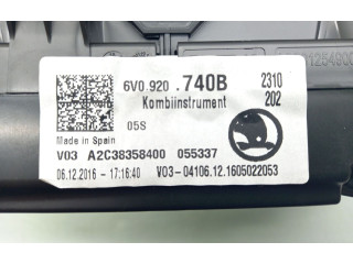 Спидометр (приборный щиток) 6V0920740B Skoda Fabia Mk3 (NJ)