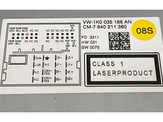 Радио/ проигрыватель CD/DVD / навигация 1K0035186AN Volkswagen Jetta VI CAYC