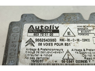 Блок подушек безопасности 9662643980, 603726100   Citroen C4 I