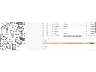 Вентилятор печки 13250117, 12799558 Saab 9-3 Ver1