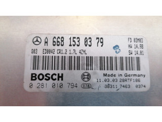 Řídící jednotka A6681530379, 0281010794 Mercedes-Benz A W168 2002