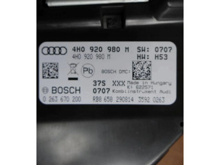 Панель приборов 4H0920980M, 0263670200 Audi A8 S8 D4 4H